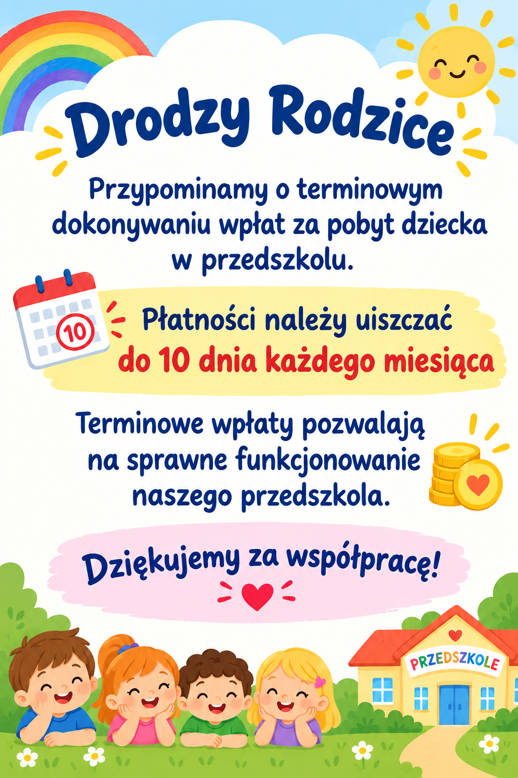 Informacja o płatnościach
